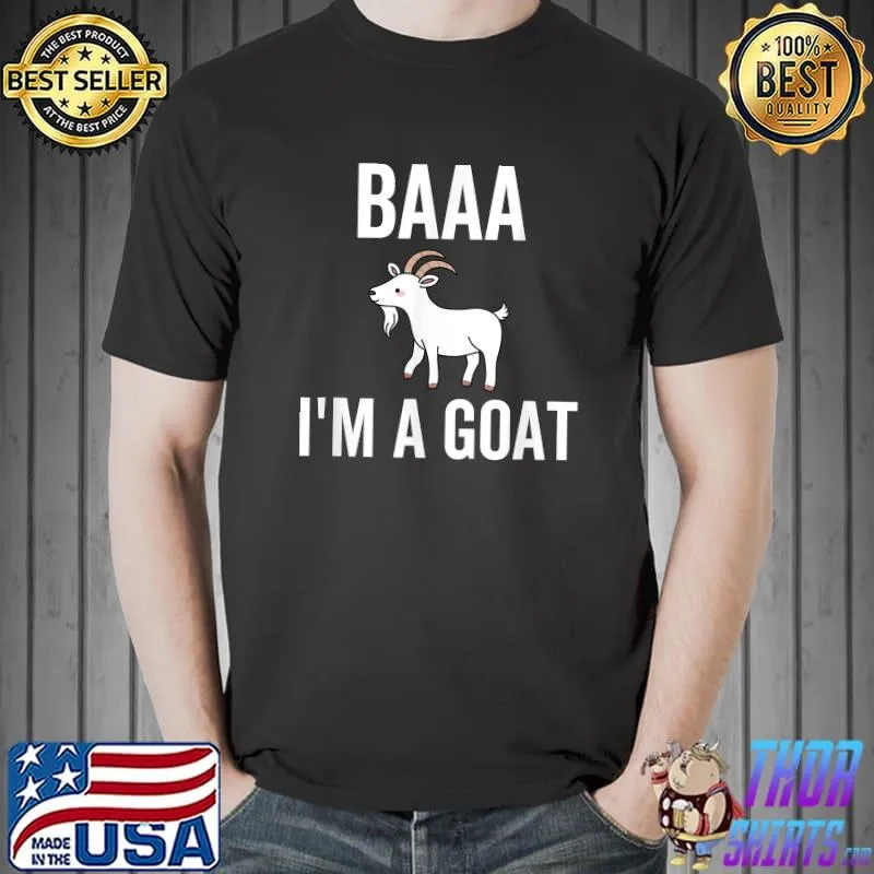 Baaa I'm a Goat Funny Halloween Party Animal Costume T-Shirt Unisex