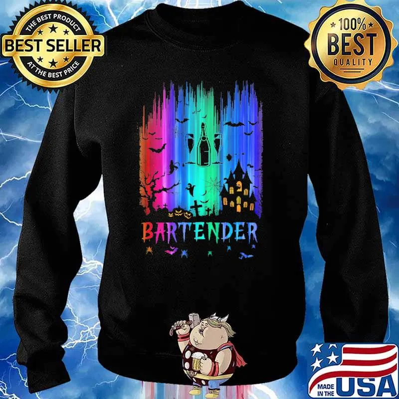 Bartender Halloween Colorful s Sweater