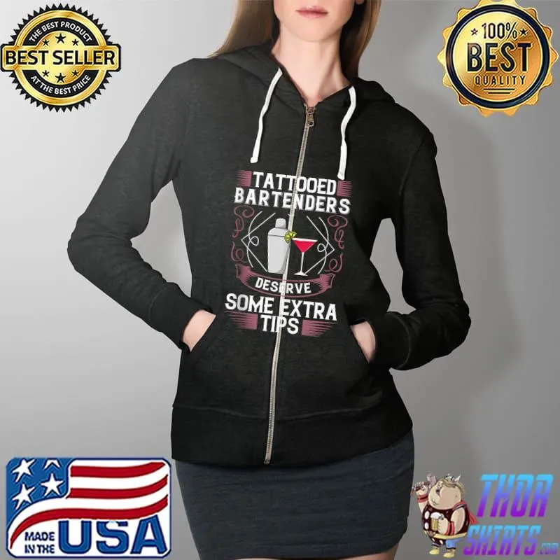 Bartending Shaker Mixing Cocktail Bartender T-s Full Zip Hooded