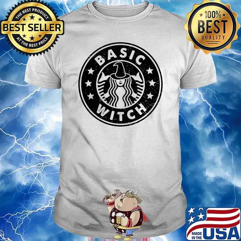 Basic witch with starbuck logo coffee halloween shirt