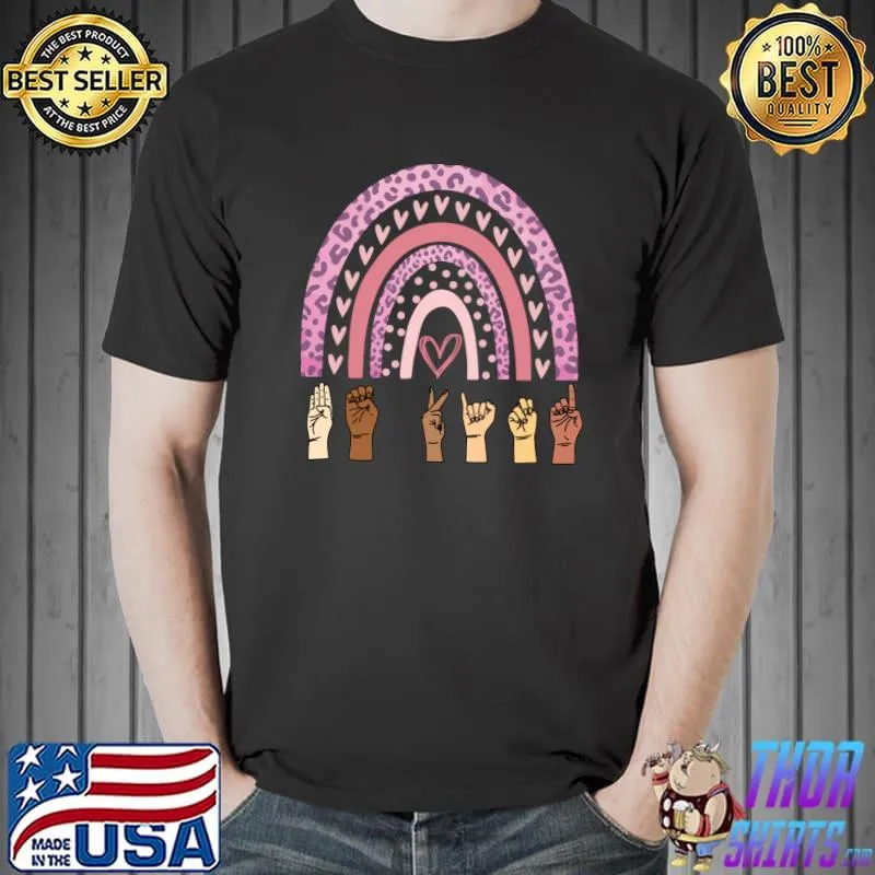 Be Kind Sign Language ASL Melanin T-Shirt Unisex
