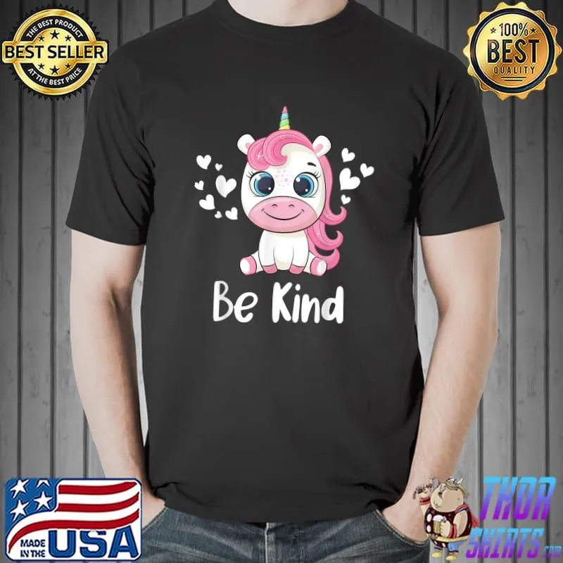 Be Kind Unity Day Cute Unicorn Anti Bullying Orange Cute T-Shirt