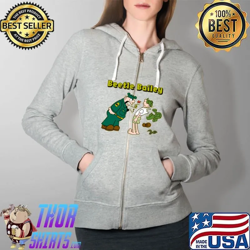 Beetle Bailey The Rough Life of Beetle T-Shirt Full Zip Hooded