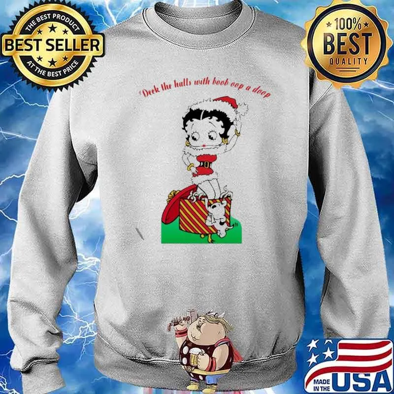 Betty Boop Deck the halls with boop oop a doop Christmas s Sweater