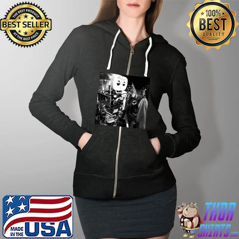 Big Guys Rule Big and Tall Michael Keaton as Batman Backstage Photo Shirt Full Zip Hooded