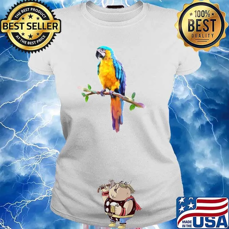 Birdwatching, Bird Lover T-Shirt Parrot Bird T-Shirt Ladies tee