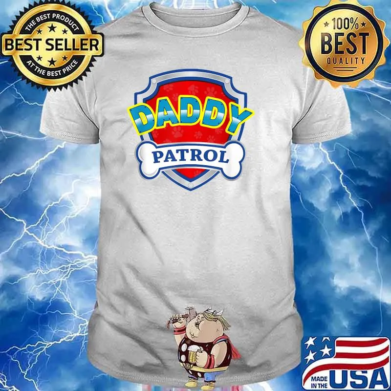 Birthday Boy Daddy Patrol Dogs Lover Kid T-Shirt