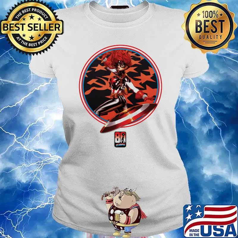Black Window captain america 80th anniversary variant covers customized s Ladies tee