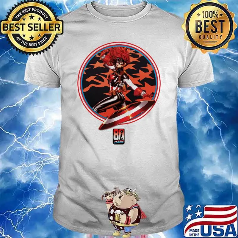 Black Window captain america 80th anniversary variant covers customized shirt