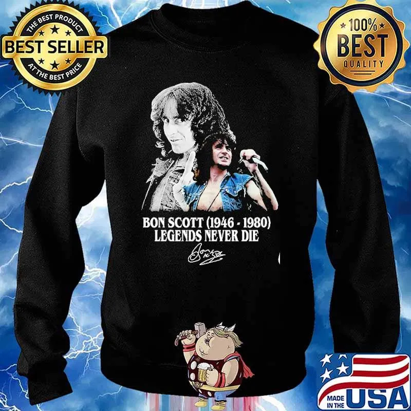 Bon Scott 1946 1980 Legends Never Die Signature Shirt Sweater