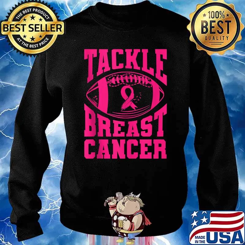 Breast Cancer Awareness Football Ribbon Tackle Breast Cancer T-s Sweater