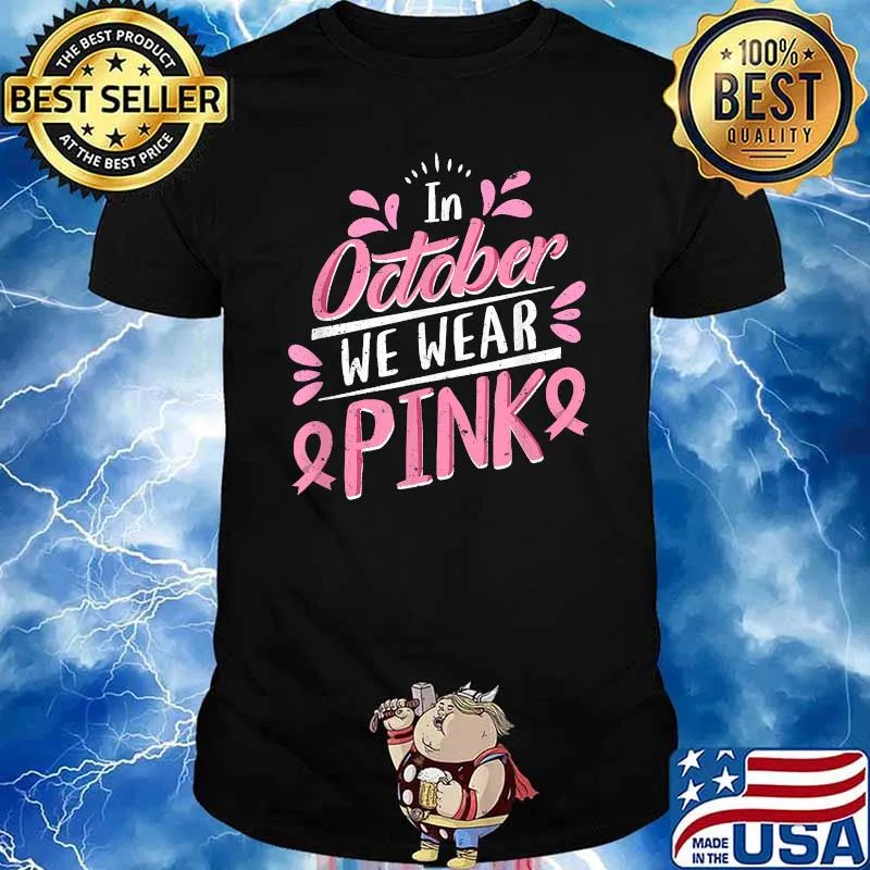 Breast Cancer Awareness Month Halloween Cute Pink October T-Shirt