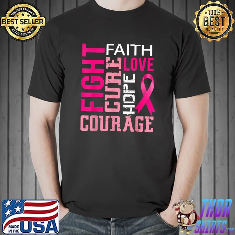 Breast cancer awareness shirts for women Faith T-Shirt