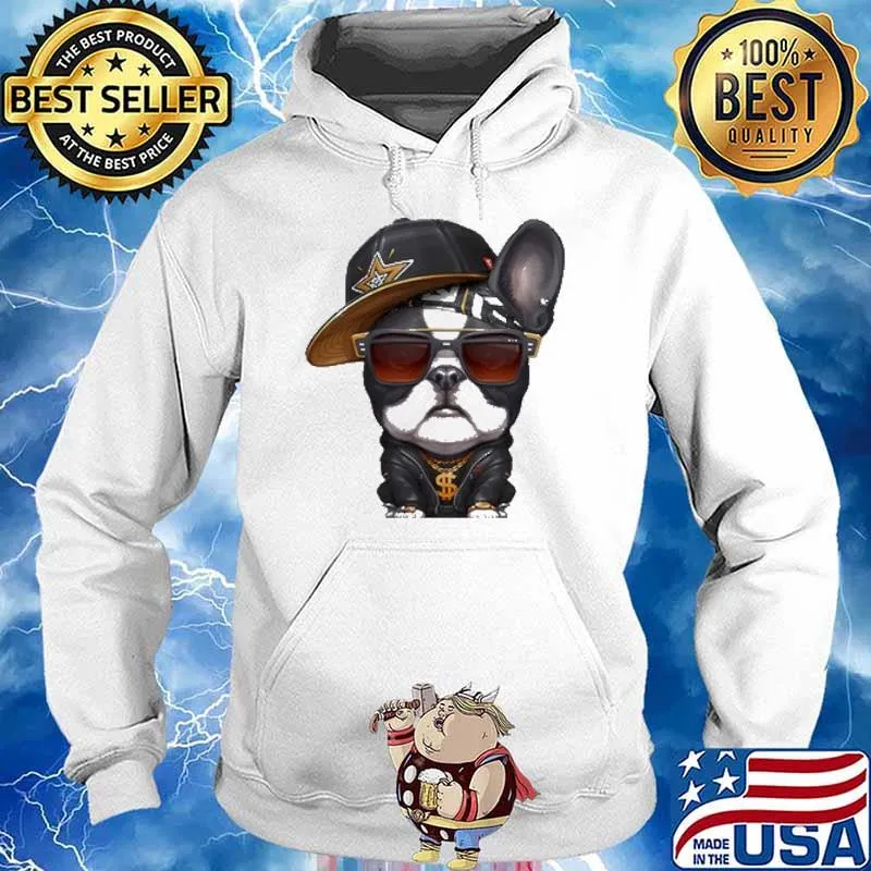 Brindle Pied French Bulldog Hip Hop Super Star Shirt Hoodie