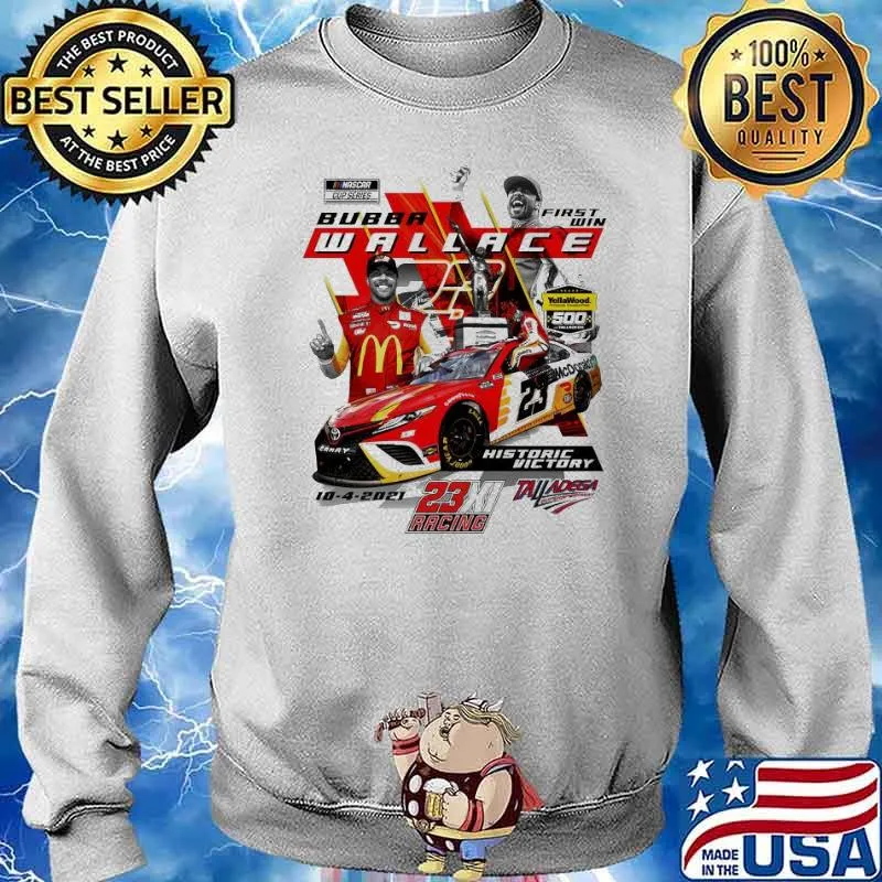 Bubba Wallace Checkered Flag 2021 YellaWood 500 Race Winner s Sweater