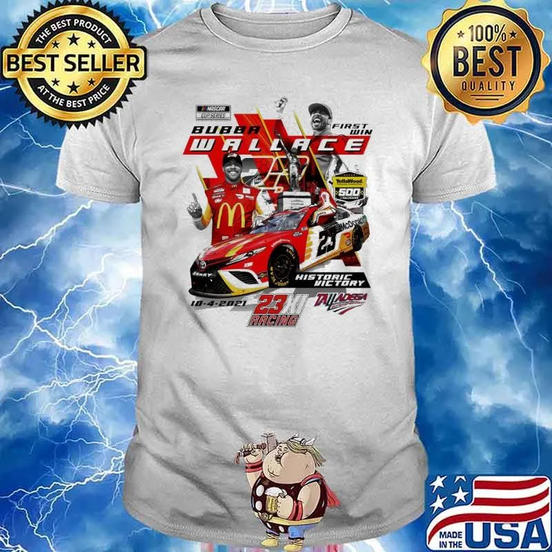 Bubba Wallace Checkered Flag 2021 YellaWood 500 Race Winner shirt