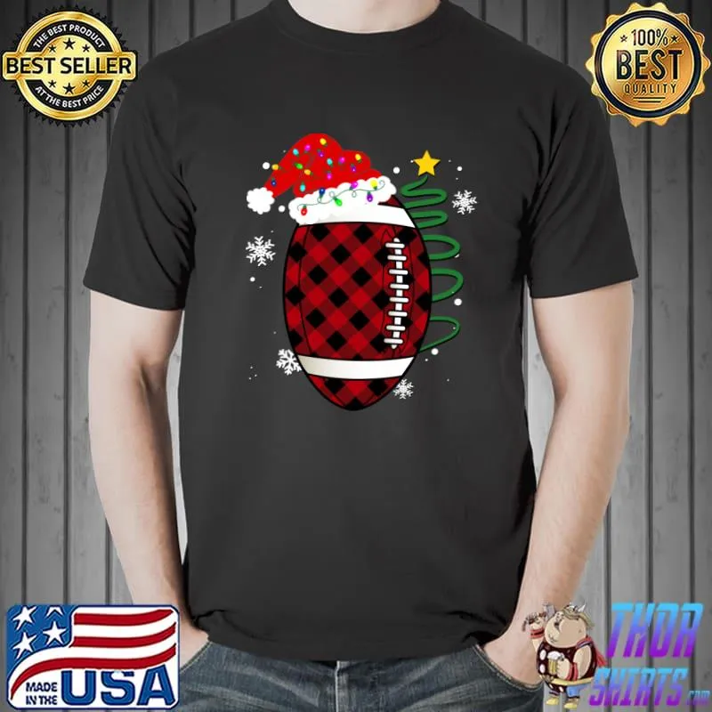 Buffalo Red Plaid Football Christmas Sport Xmas Pajama T-Shirt Unisex