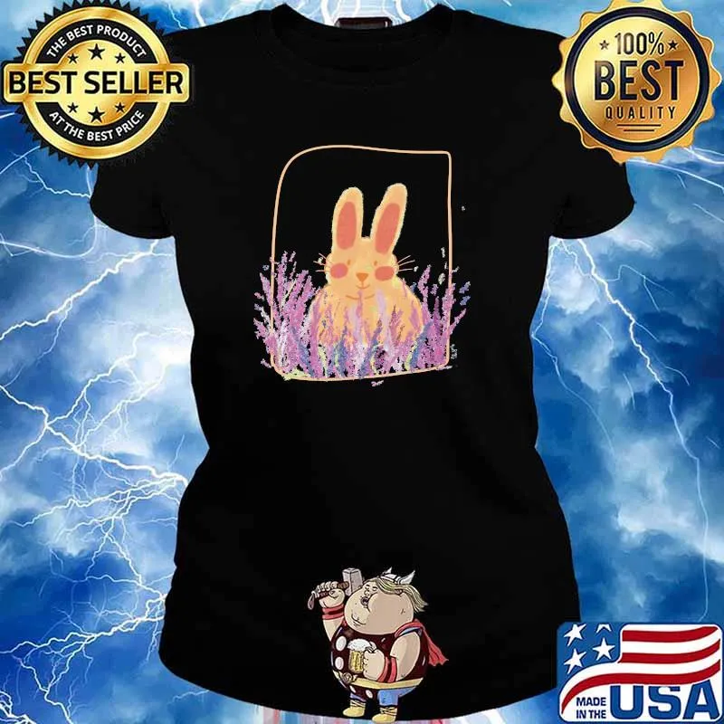 Bunny in a lavender field Classic T-Shirt Ladies tee