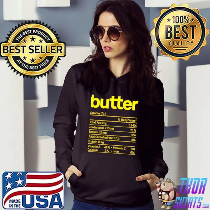 Butter Nutrition Facts Funny Thanksgiving Christmas Essential T-Shirt