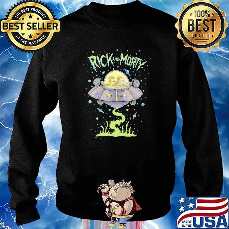 Cadernos Rick And Morty The UFOs Shirt Sweater