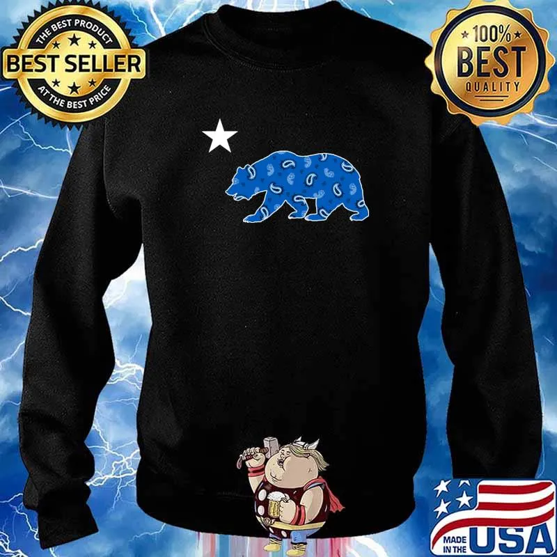 California Flag CALI BEAR - Blue T-Shirt Sweater