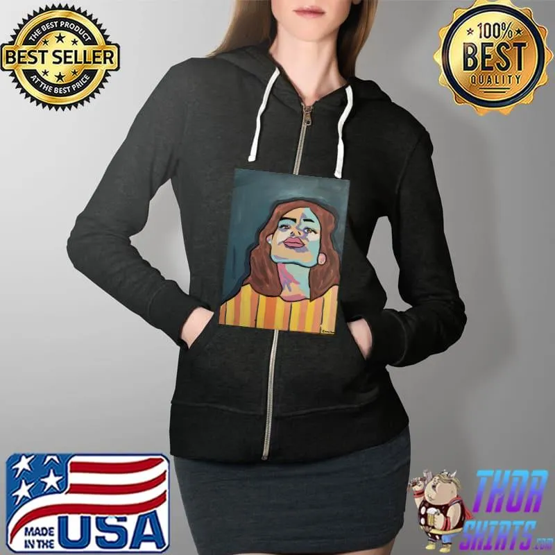 Camryn Premium Scoop T-Shirt Full Zip Hooded