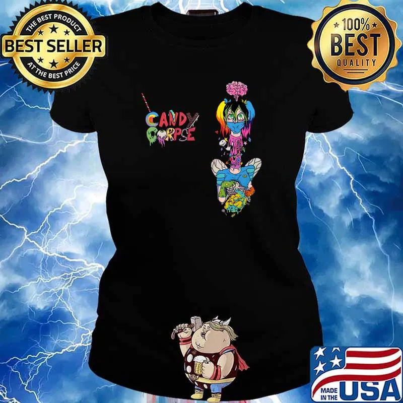 Candy Corpse Cute Zombie Girl T-Shirt Ladies tee