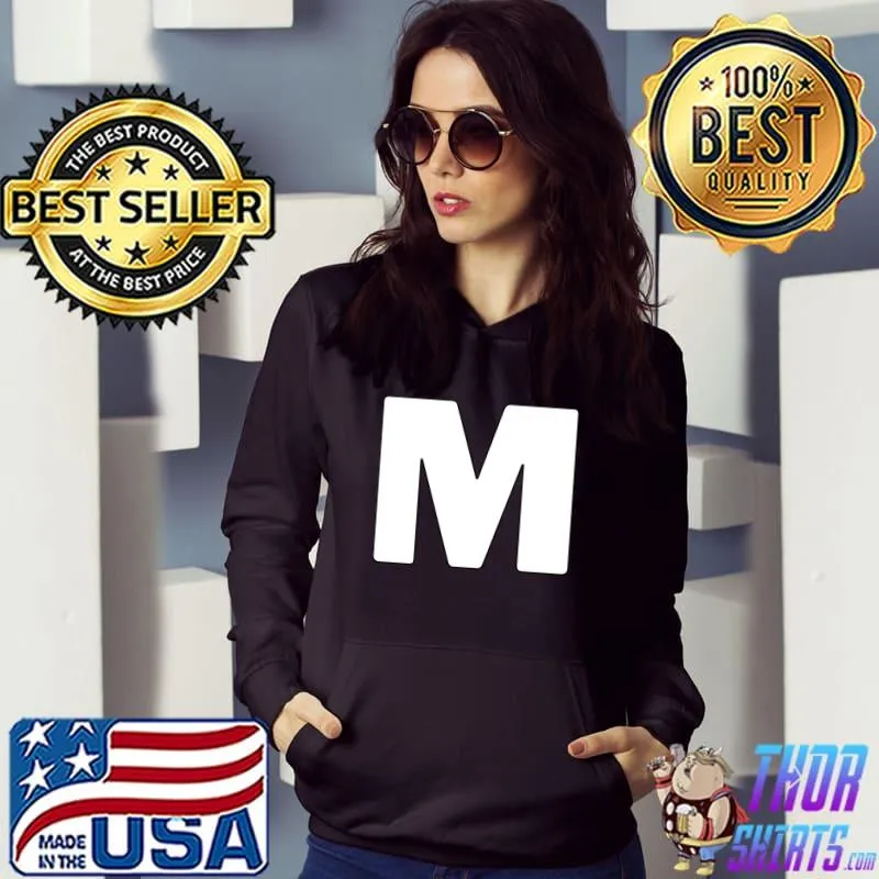 Capital Letter M Matching Group Letters Alphabet T-Shirt Hoodie