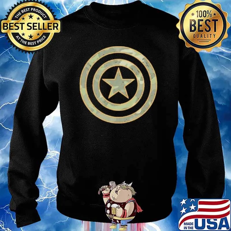 Captain America Shield Camouflage s Sweater