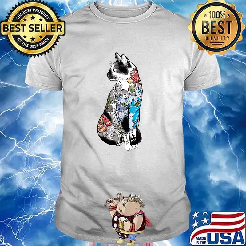 Cat in Lotus Tattoo Classic T-Shirt
