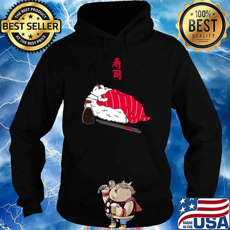 Cat Sushi Sleeping Cat Tuna Sushi T-Shirt Hoodie