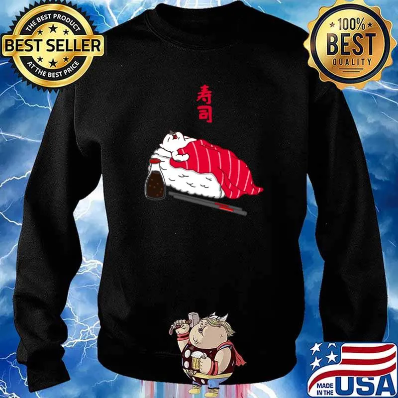 Cat Sushi Sleeping Cat Tuna Sushi T-Shirt Sweater