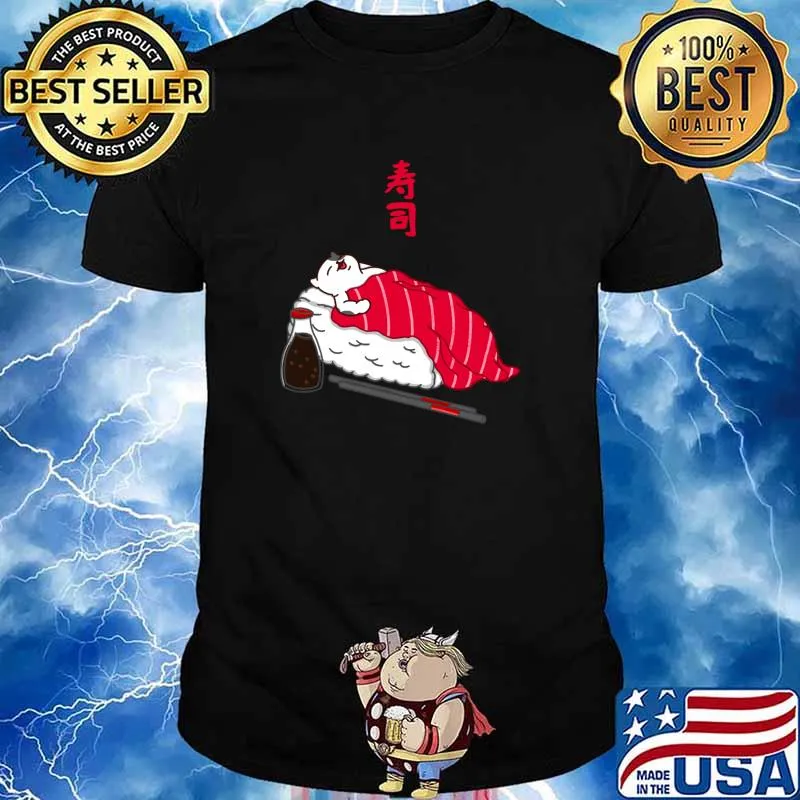 Cat Sushi Sleeping Cat Tuna Sushi T-Shirt