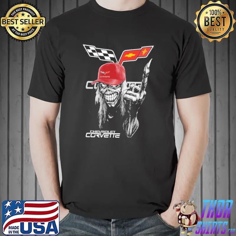 Chevrotlet Corvette Skull Racing Shirt Unisex