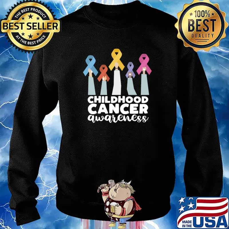 Childhood Cancer Awareness All Ribbons T-Shirt Sweater