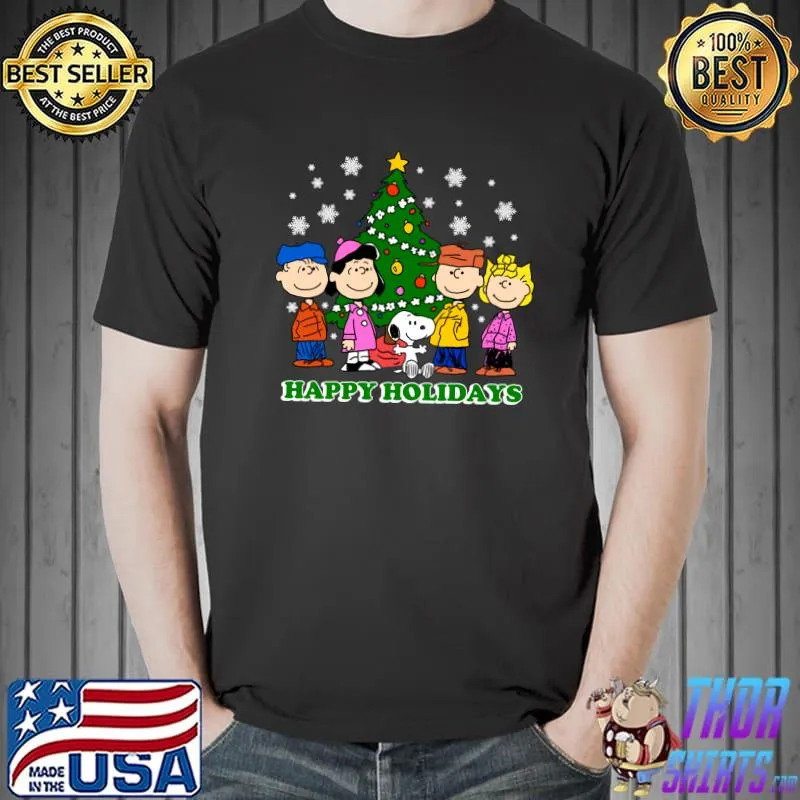 Christmas Happy Holidays snoopy and friends T-Shirt Unisex