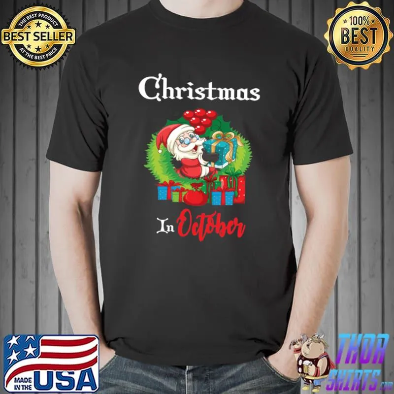 Christmas In October Cute Ghost Around A Christmas Tree Classic T-Shirt Unisex