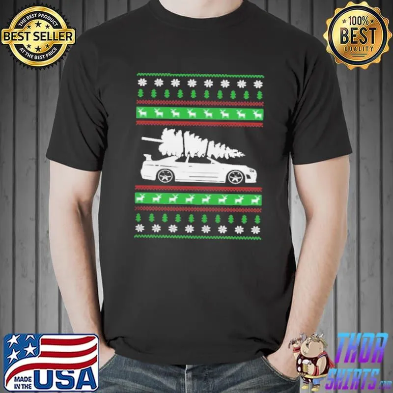 Christmas Nissan Gtr R34 Essential Shirt Unisex