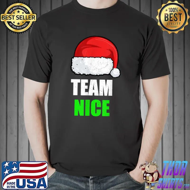 Christmas Team Nice Shirt, Matching Family Pajama, Naughty T-Shirt