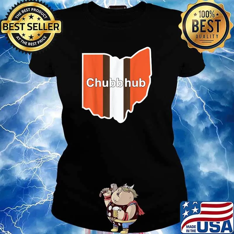 Chubb-hub Full Chubb Cleveland Football Fans T-Shirt Ladies tee