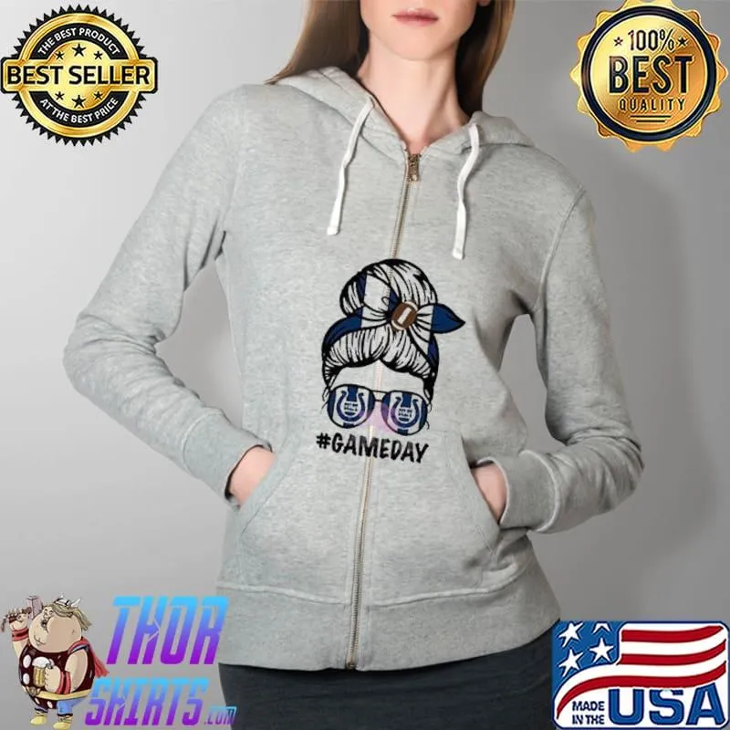 Colts Game Day Shirt Full Zip Hooded