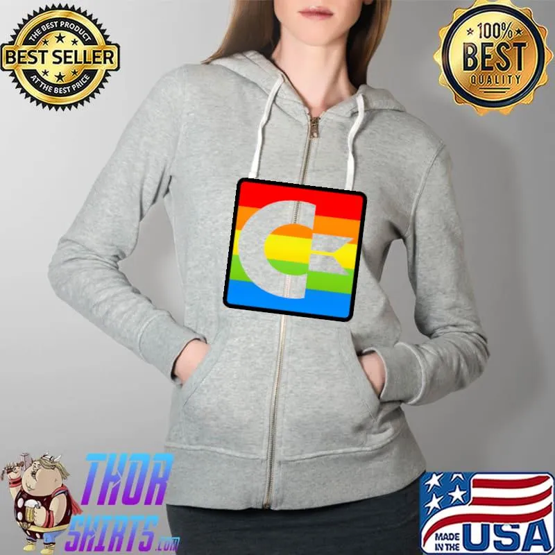Commodore 64 Computer Logo T-Shirt Full Zip Hooded