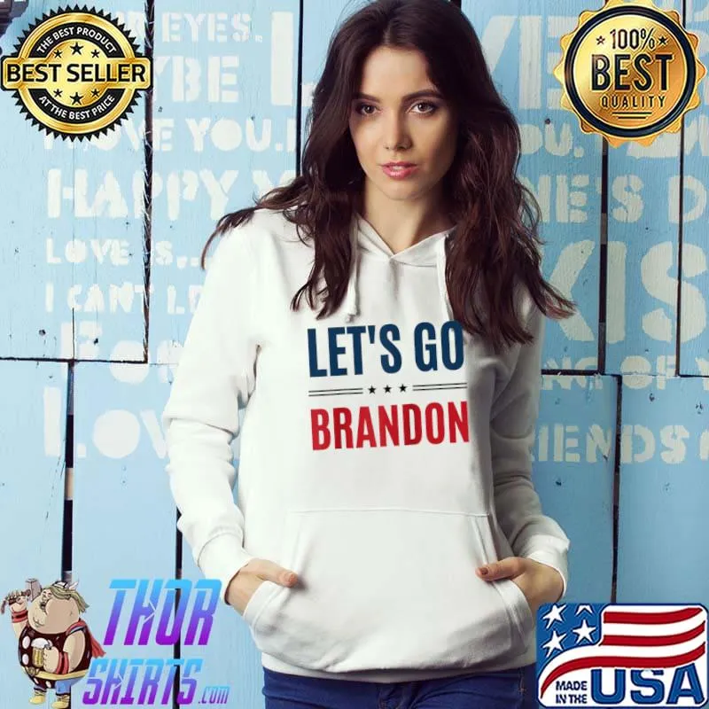 Conservative US Flag Let’s Go Brandon Raglan Baseball T- Hoodie
