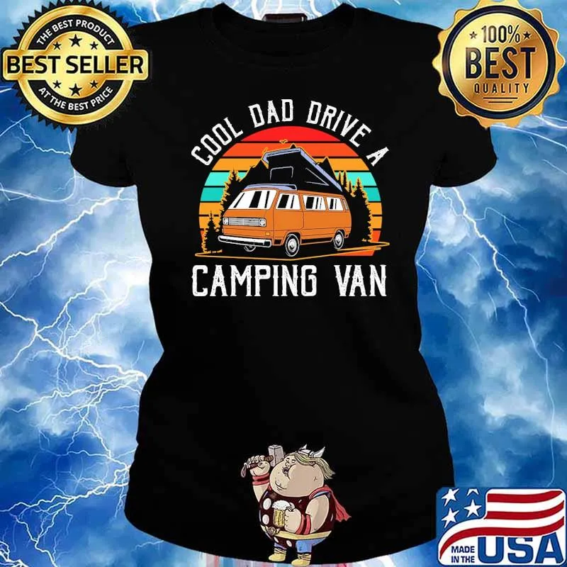 Cool dad drive a camping van vintage s Ladies tee