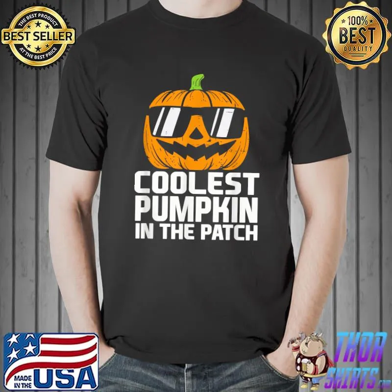Coolest Pumpkin In The Patch Halloween Toddler Boys Girls T-Shirt