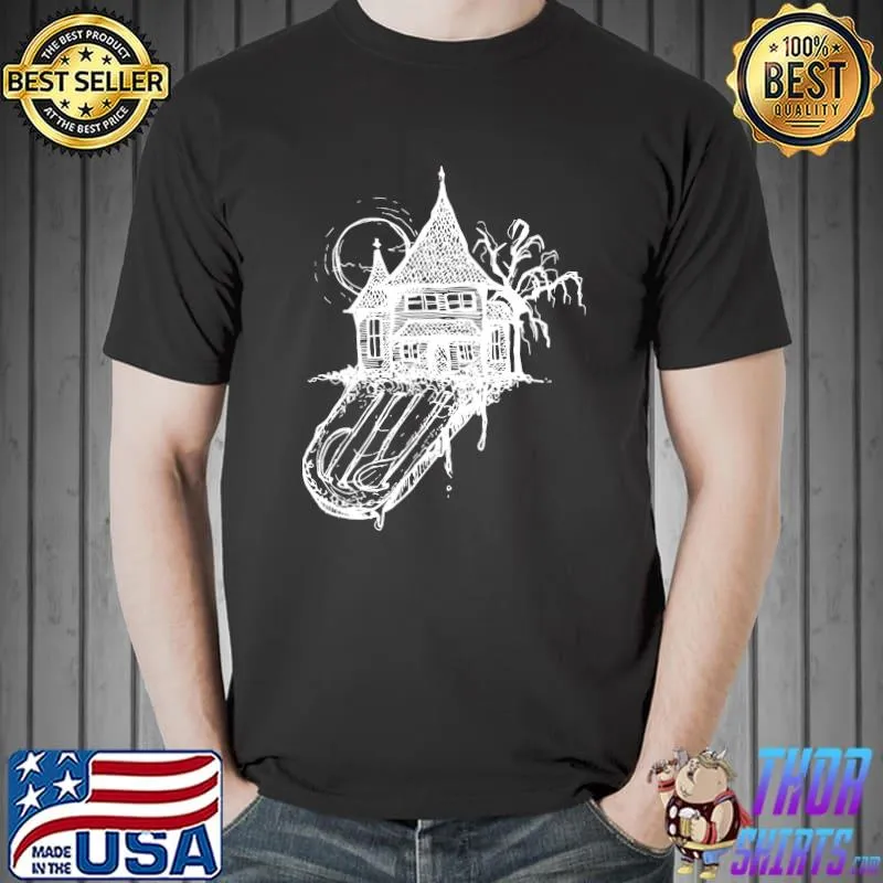 Creepy Halloween Tombstone Haunted House T-s Unisex