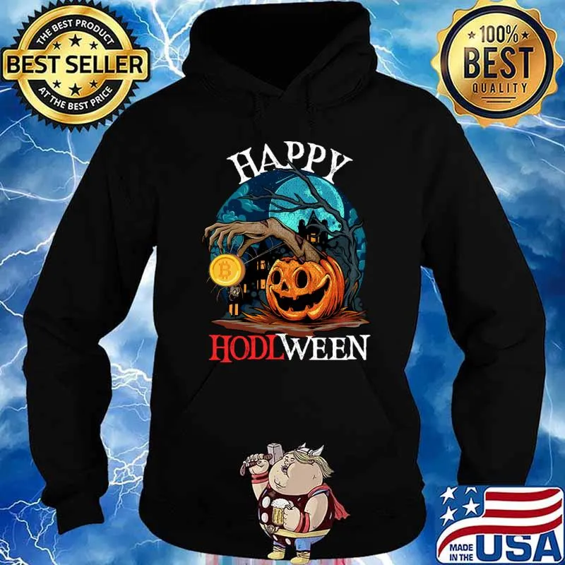 Crypto Halloween Geek BTC Hodl Bitcoin Meme T-Shirt Hoodie