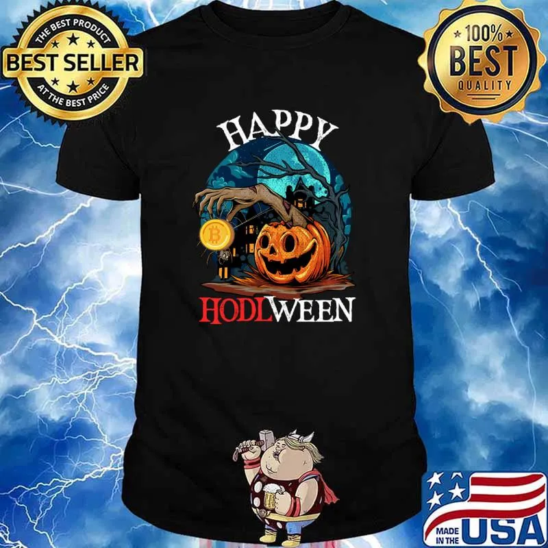 Crypto Halloween Geek BTC Hodl Bitcoin Meme T-Shirt