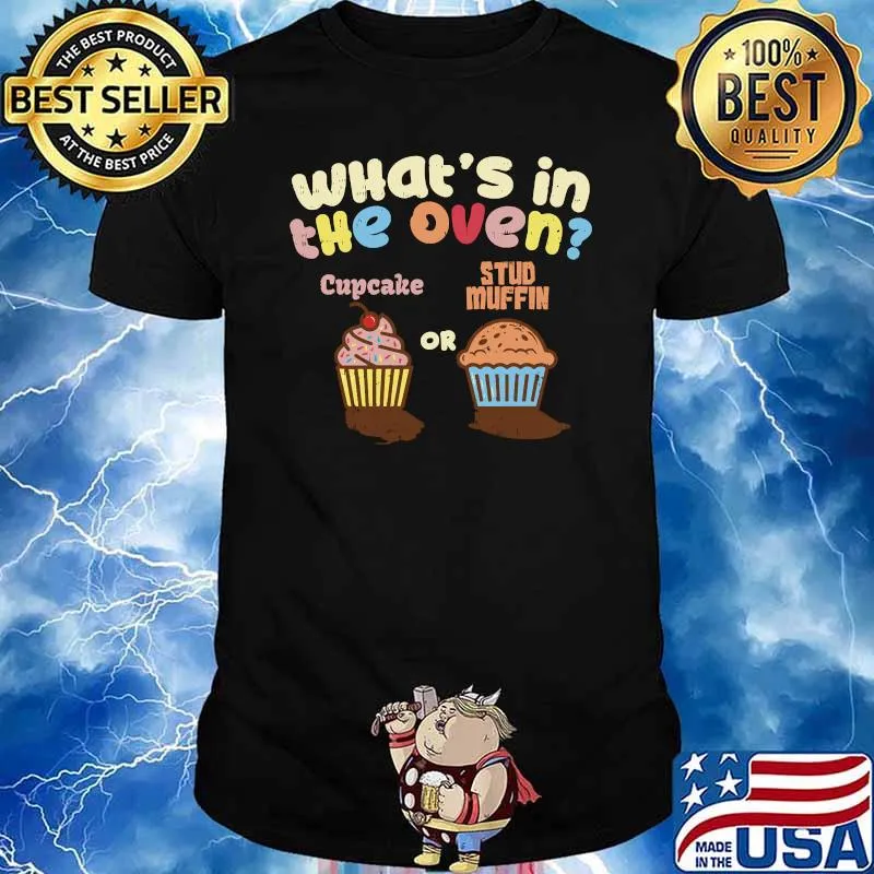 Cupcake Or Stud Muffin Pregnancy Announcement Gender Reveal T-Shỉt