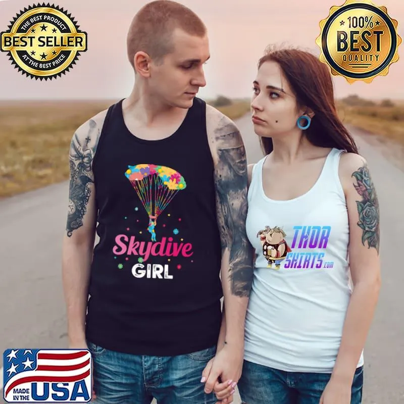 Cute Skydiving Tee Floral - For Retro Skydiver Lover T-Shirt Tank Top